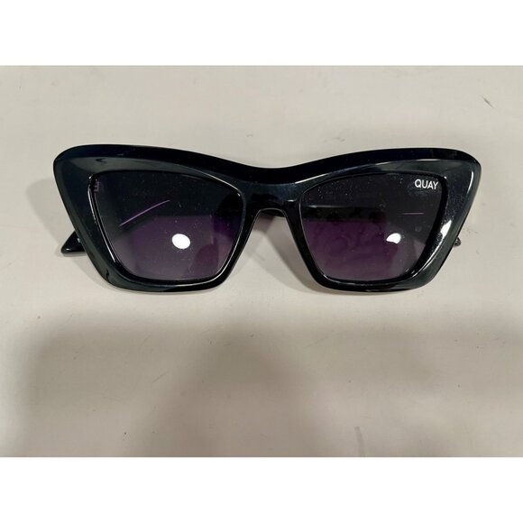 Quay On the Radio Black Cat Eye frame Polarized Sunglasses main image 7